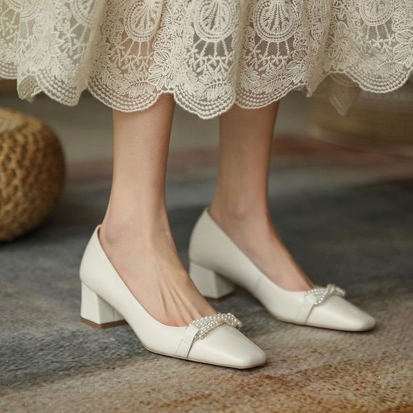 

dress shoes qzyerai european style women genuine leather fashion cowhide banquet and wedding office pumps, Black