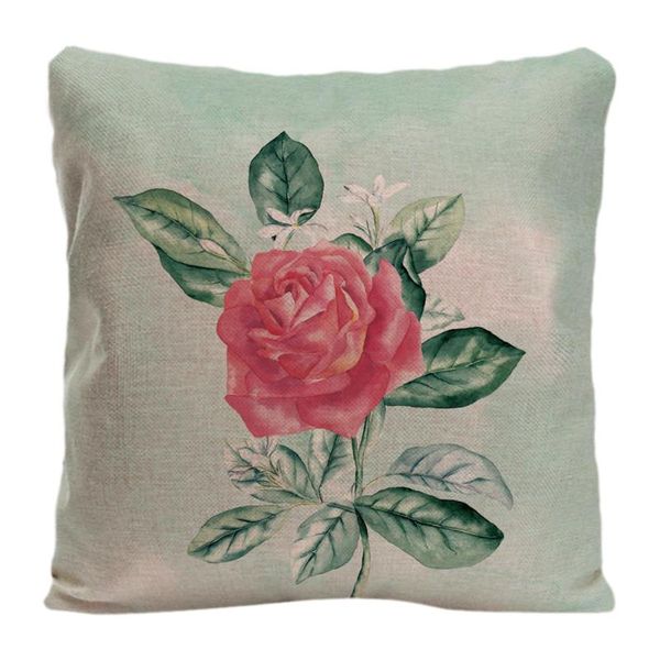 

camellia flowers printed throw pillow case decorative cushion cover pillowcase by lvsure for car sofa seat cushion/decorative
