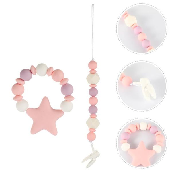 

pacifiers# 1 set baby pacifier clip bracelet nipple clamp born teether chain