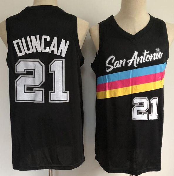 

men basketball jersey 5 white 21 duncan 20 ginobili 9 parker jerseys, Black;red