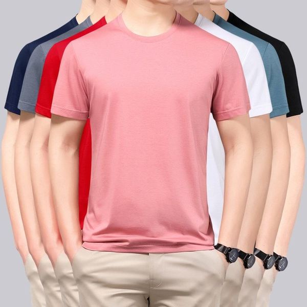 

men's t-shirts 2021 summer round neck short sleeve t-shirt for men, White;black