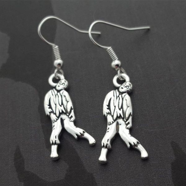 

personality zombie earrings for women undead exaggerated charm halloween tempt fashion jewelry party gifts dangle & chandelier, Silver
