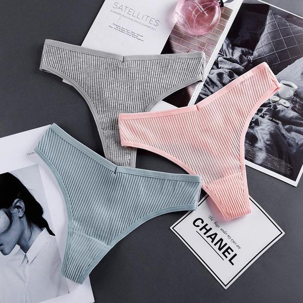 

women's panties g-string cotton underwear comfortable casual t back female solid color low waist thong intimate lingerie, Black;pink