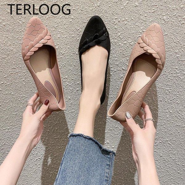 

slip-on chunky heels shallow mouth thin shoes women pointed toe sandals comfort waterproof ladies high soft loafers, Black