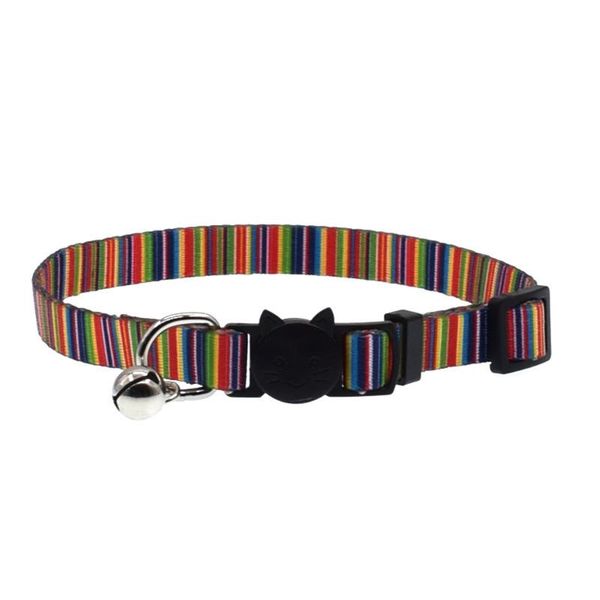 

cat collars & leads collar with bell safety buckle adjustable kitten small dogs cats printing pet supplies tn88