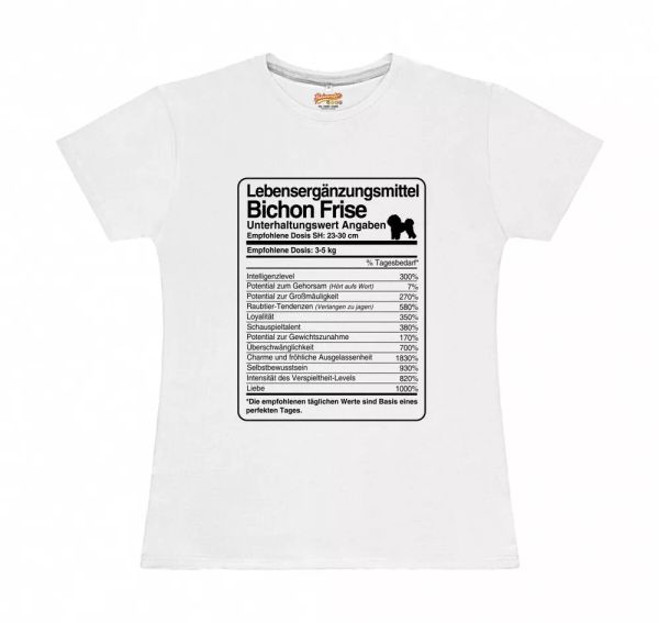 

t-shirt womens dose bichon frisÃ© life supplements by siviwonder, White;black