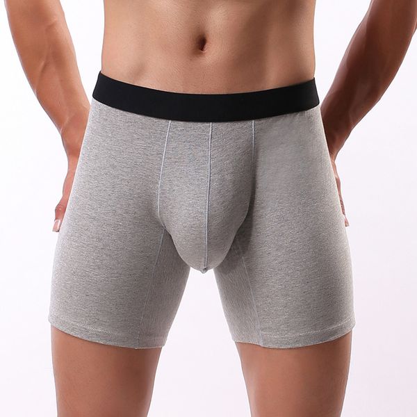 

men's underpants boxers leisure sports long cotton, Black;white