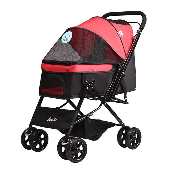 

dog car seat covers lightweight folding pet stroller teddy cat four wheel outdoor out cage 25kg dog/cat/pet travel
