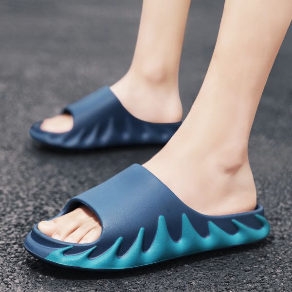 

beach slipper home resistant slipper summer massage men sandals non-slip quick dry bathroom couple classic sandals, Black
