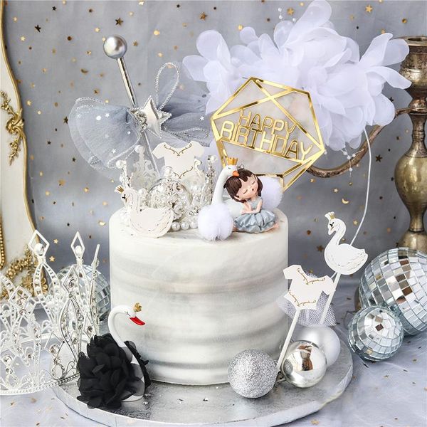 

other festive & party supplies 1pc cute feather garlands angel wing cake er for baby shower birthday decoration romantic wedding