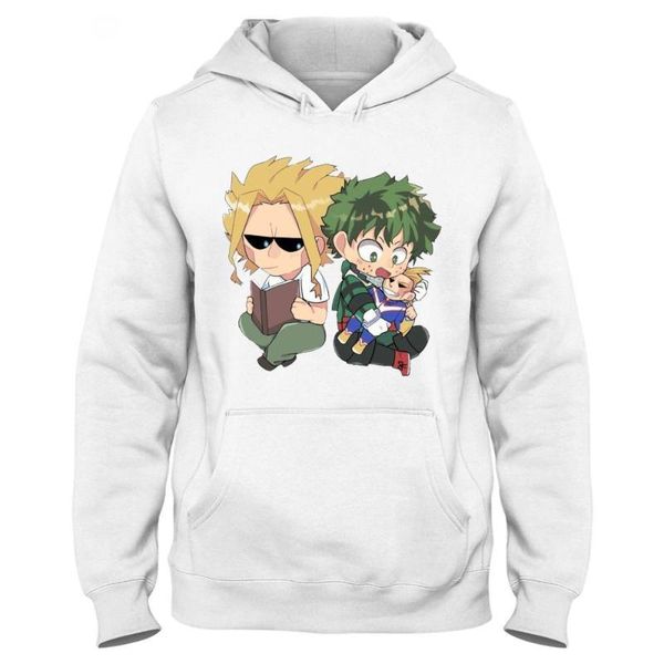 

women's hoodies & sweatshirts my hero academia printed illustration personalise college hoody with pocket winter junior sweatsuit, Black