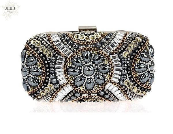 

evening bags women's crystal retro chain beaded clutch wedding diamond rhinestone small shoulder