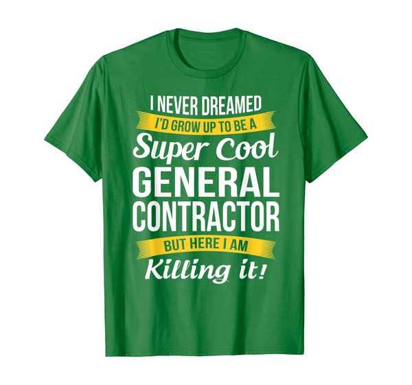 

super cool general contractor t-shirt funny gift, White;black