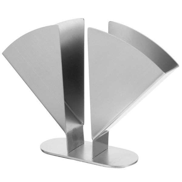 

toilet paper holders 1pc fan shaped tissue rack stainless napkin holder deskbase (silver)