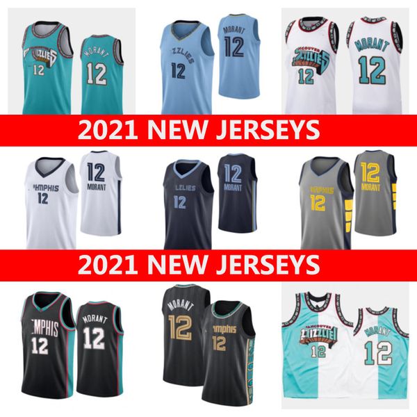 

basketball jersey 12 ja morant, Black;red