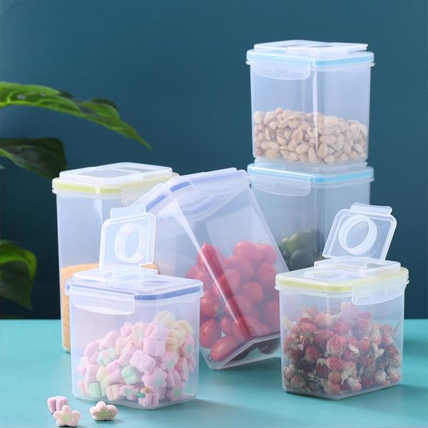 

storage bottles & jars food containers set kitchen airtight dry clear plastic canisters with lid flour sugar cereal container