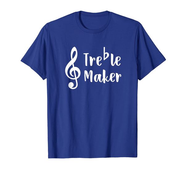 

funny musician gift music trouble treble maker shirt, White;black