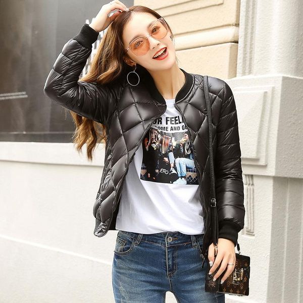 

women's jackets autumn winter jacket women stand collar cotton padded basic outwear jaqueta feminina inverno female coat, Black;brown