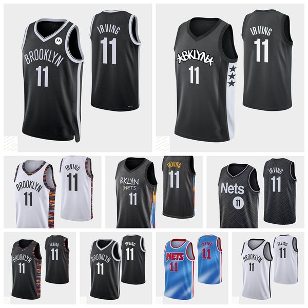 2022 Männer Basketball 2021 Basketball Kyrie City Irving Stitched Jersey Black