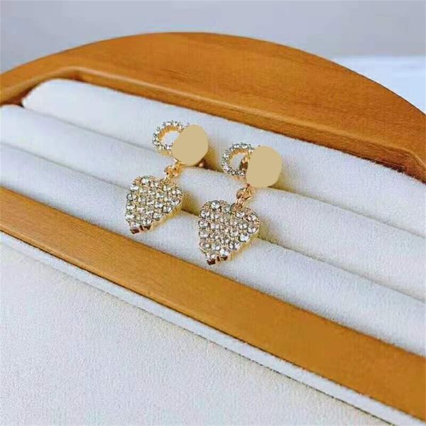 

earrings love earrings simple personality versatile small sterling silver anti allergy earrings, Golden;silver