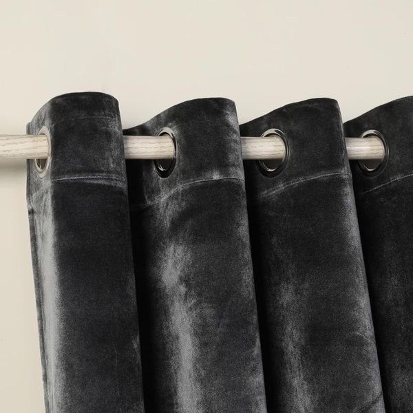 

opaque curtain thermal insulating velvet with 8 eyelets for living room, bedroom and curtains model & drapes