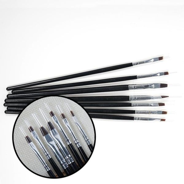 

pcs acrylic nail brushes uv gel polish manicure tools drawing instruments kit set m03344 pai a2s01, Yellow