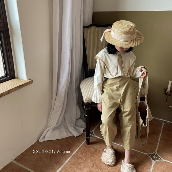 

trousers 2021 autumn korean children's casual radish pants boys' woven girls' for girls, Blue