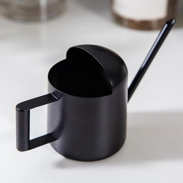 

watering equipments 300ml black stainless steel can indoor outdoor plants long spout pot device meaty bonsai garden tool