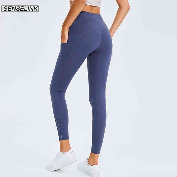 

senselink women's sports high waist pants leggings slim tight fitness indoor yoga