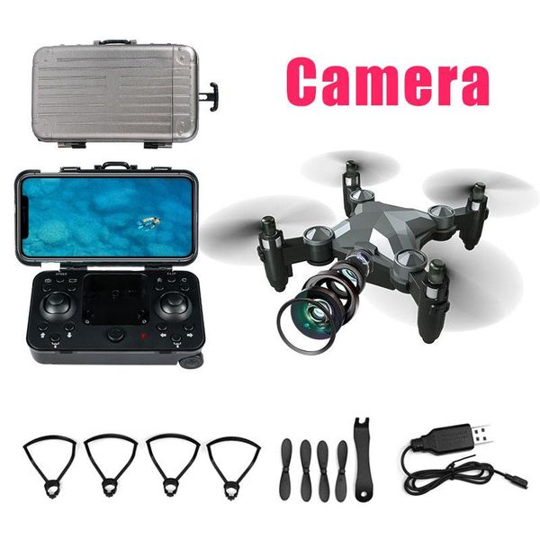 

mini luggage rc drone 2.4g hd wifi fpv camera headless mode fixed height folding aerial foldable quadcopter drones
