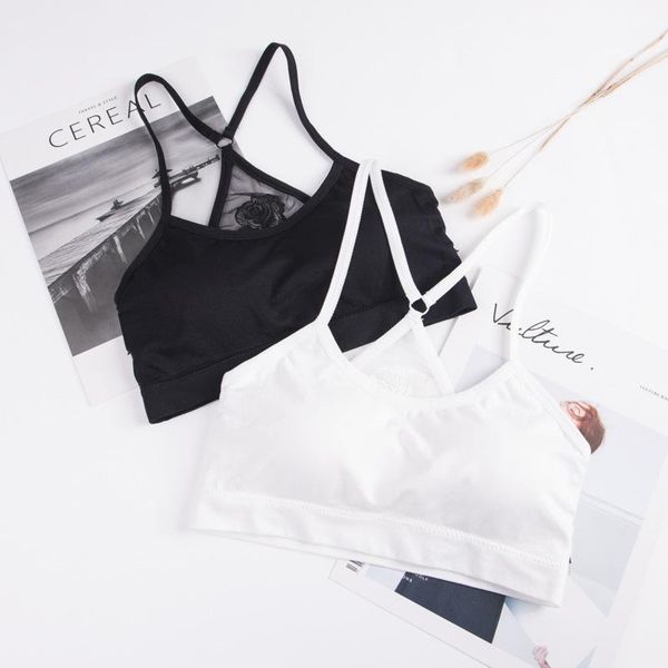 

bras gobetter lace sports for women push up underwear bralette seamless female pad sportswear tank wrap chest, Red;black