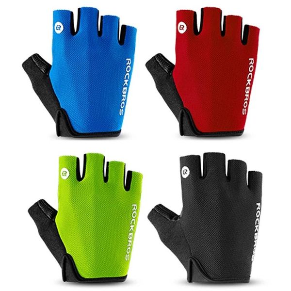 

cycling gloves half finger summer men women mtb road bike shockproof breathable bicycle equipment -40, Black