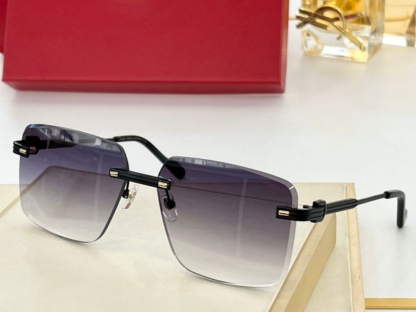 

summer sunglasses for men women t8200762 style anti-ultraviolet retro plate frameless square fashion eyeglasses random box, White;black