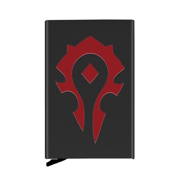 

card holders personalized metal holder fashion symbol printing travel id case box, Brown;gray