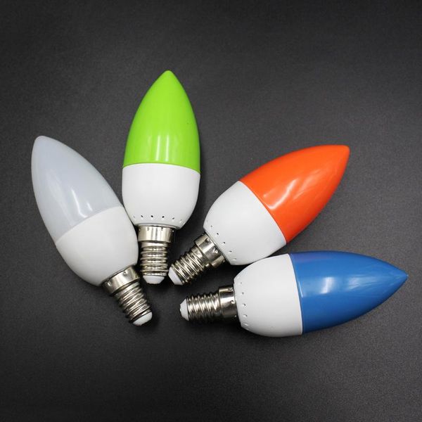 

color candle tip bulb, light bulbs led