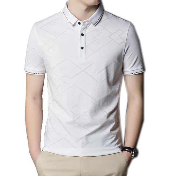 

men's polos mens brand cotton shirt plaids england style business fashion casual short sleeve for summer a06291558, White;black