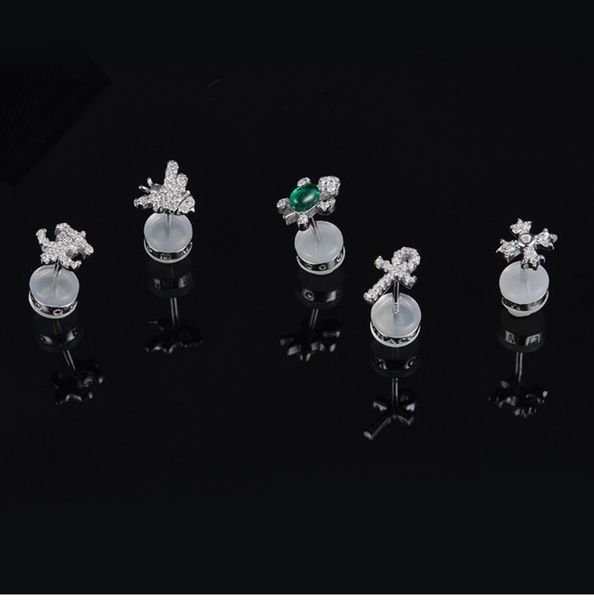 

special offer 70% off family geometric combination small earring set star moon symbol turtle bee ins five piece earrings, Golden;silver