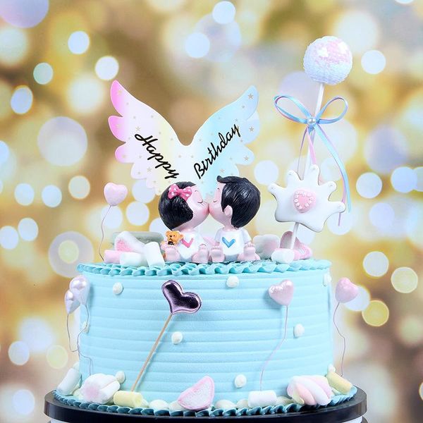 

other event & party supplies dreamy starry sky angel wings paper card birthday decor cake er colorful fairy wing happy cupcake insert th