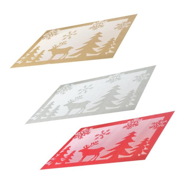 

table cloth 3pcs delicate christmas placemat party decoration use mat for