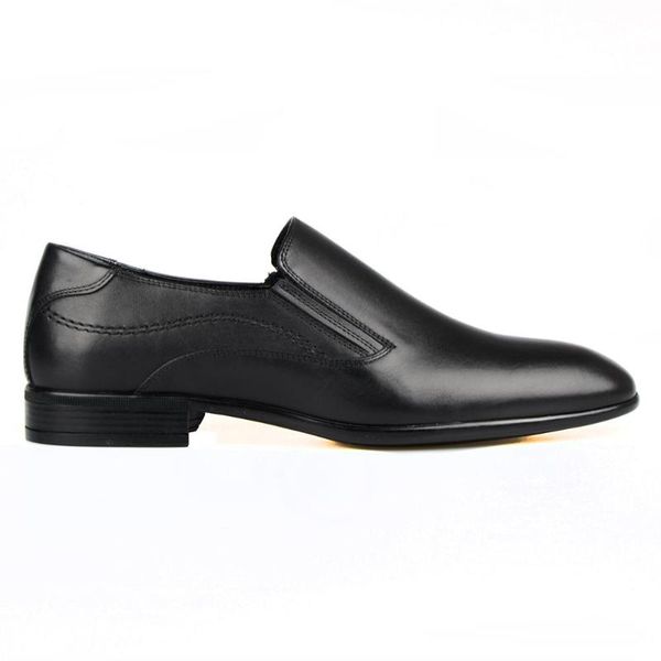 

footcourt- formal office dress shoes handmade genuine leather slip on business british style black wedding derby