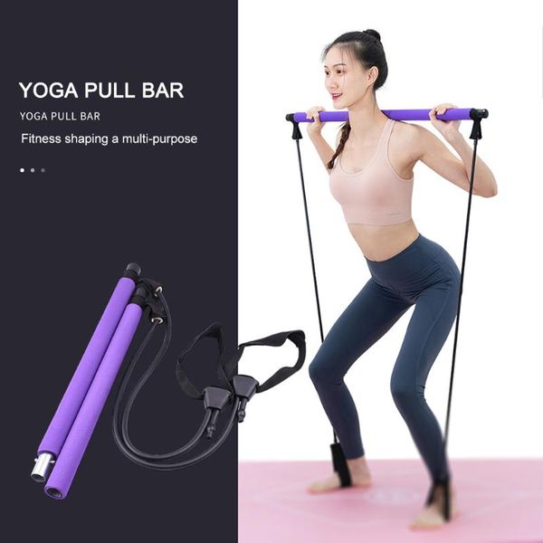 

fitness resistance rubber band yoga elastic training bar set pilates exercise equipment pull rope bands