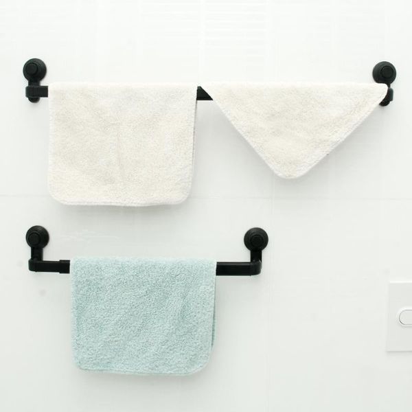 

towel racks klx aluminum alloy suction cup bar bathroom punch rack hanger kitchen storage shelf holder adjustable 52-82cm