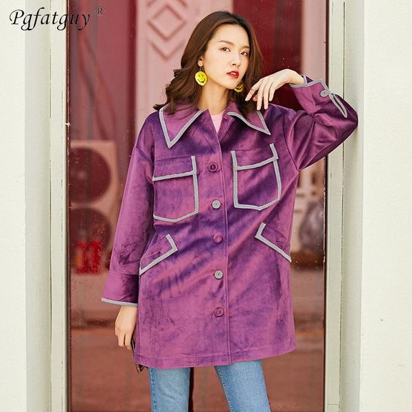 

women's trench coats women elegant purple green outerwear single breasted casual autumn office lady long 2021, Tan;black