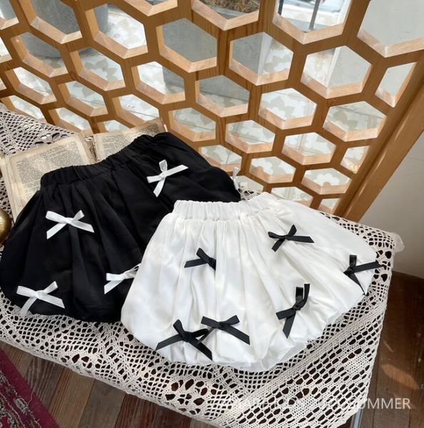 

arrival girls boys bow shorts summer fashion kids 1-7 years cy155, Black