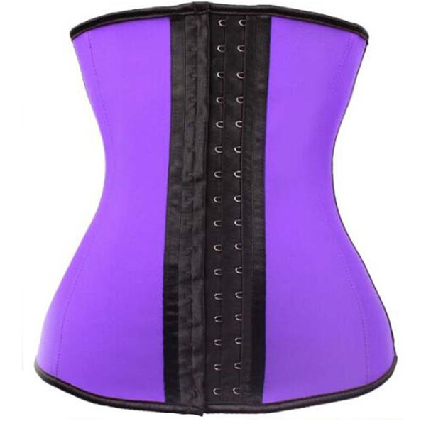 

belts steel bone waist corset latex women cincher slimming shapewear bodysuit, Black;brown