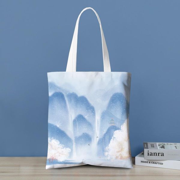 

storage bags chinese style canvas bag women's single shoulder simple large capacity ancient backpack national sail cloth