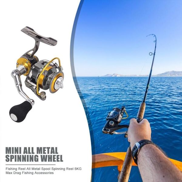 

fishing reels classic delicate mini all metal spinning reel 3+1bb 5.0:1 for ice baitcasting