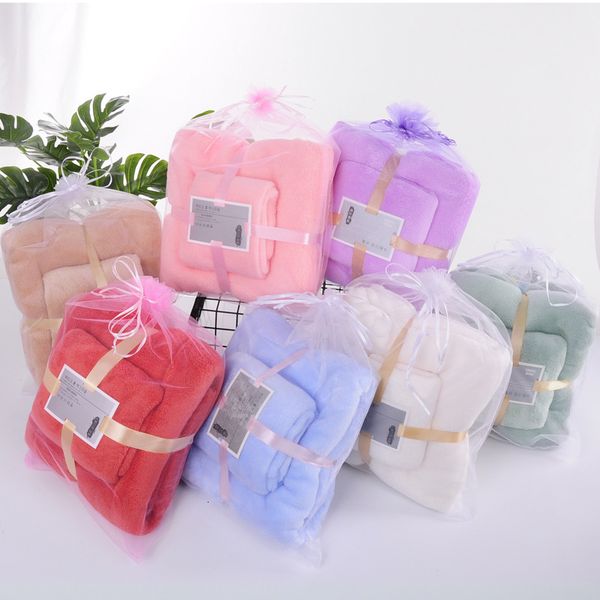 

coral veet towel bath set beach thickened soft absorbent gift