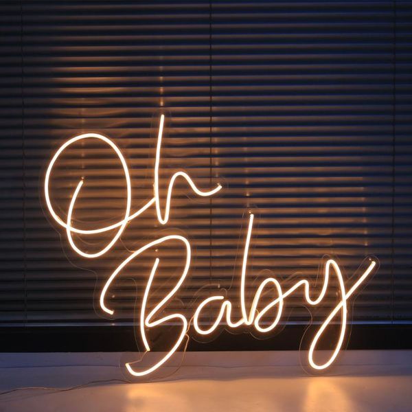 

other lighting bulbs & tubes letter sign oh baby custom neon light led for wall bedroom restaurant baby's first birthday banquet decora