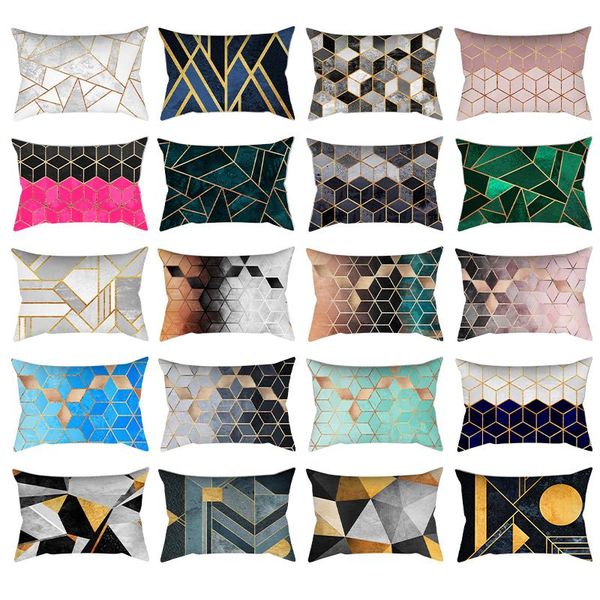 

cushion/decorative pillow decorative pillows decor home geometric cushion cover velvet for living room funda cojin 30x50cm decoration